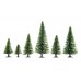 SPRUCE TREES - 10 PCS - 5-14cm HIGH - HO / TT SCALE - NOCH 26925